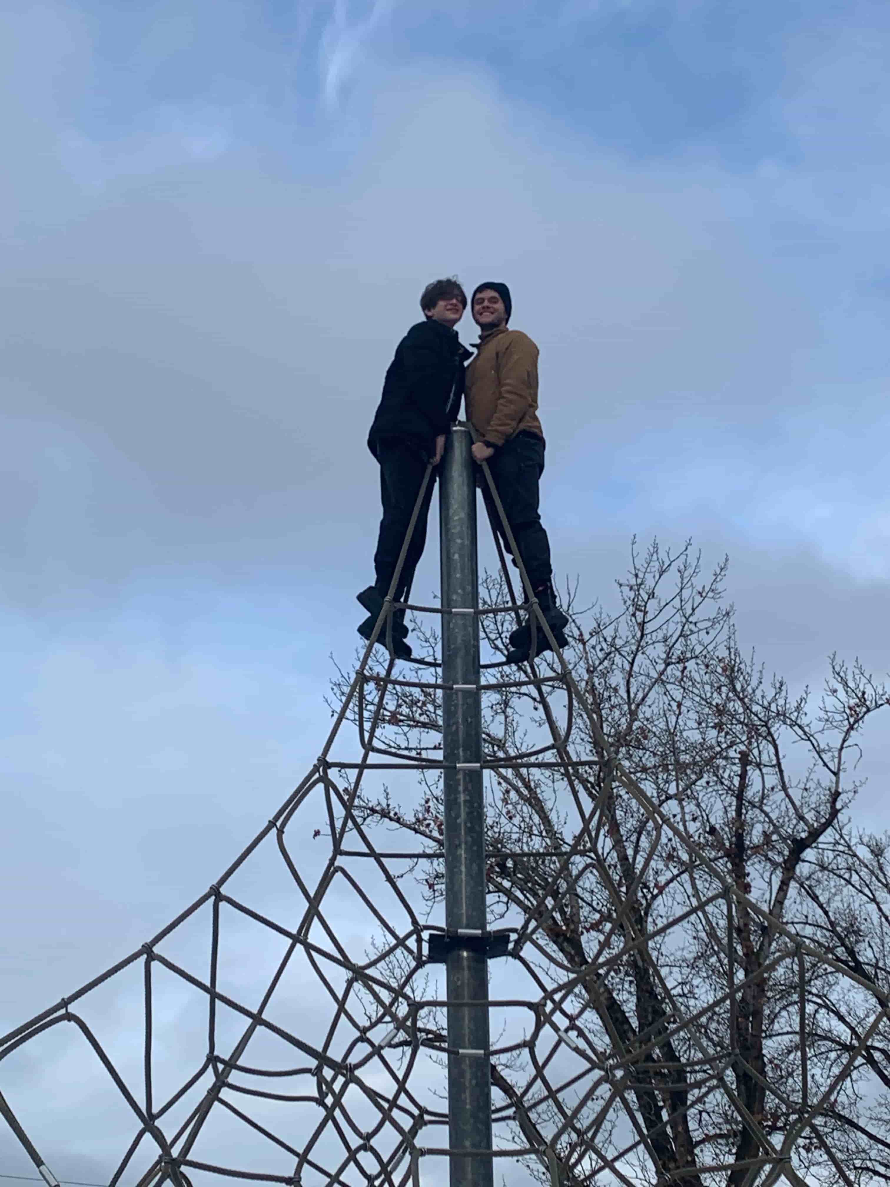 Just had to climb the playground :) 