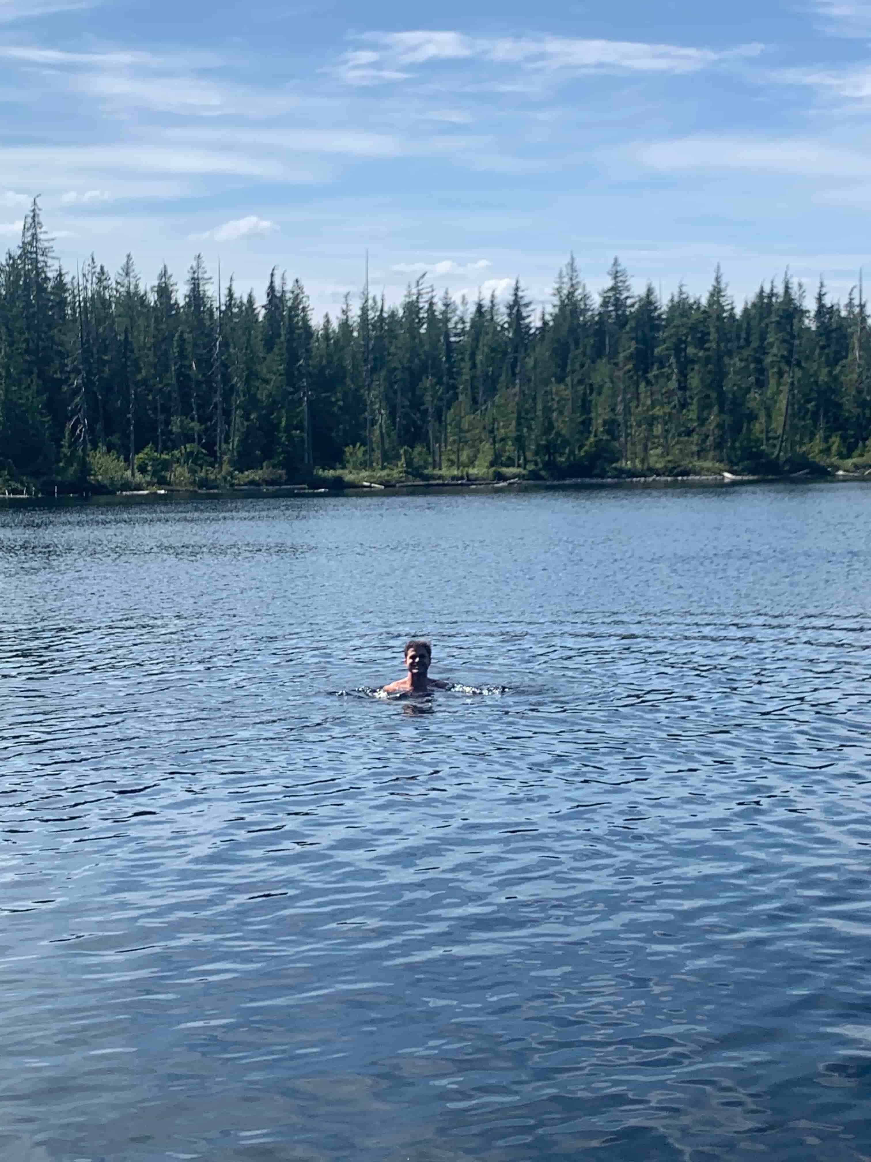 Lil lake at the top of the hike